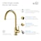 Kibi Lowa Single Handle Bar Sink Faucet with Soap Dispenser C-KKF2001BG-KSD100BG - alternate 6